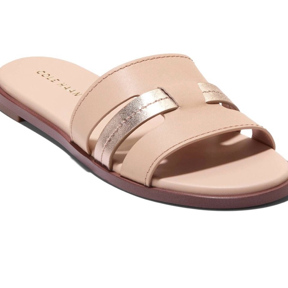 Cole Haan Flynn Slotted Leather Sandal Slide